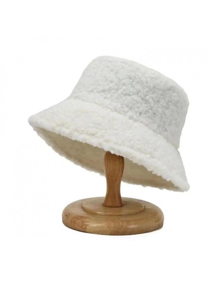 Lamb wool warm fisherman hat Japanese new winter outdoor warm lamb wool basin hat