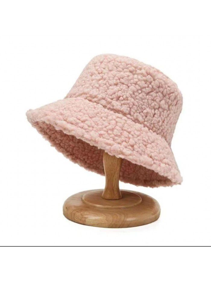 Lamb wool warm fisherman hat Japanese new winter outdoor warm lamb wool basin hat