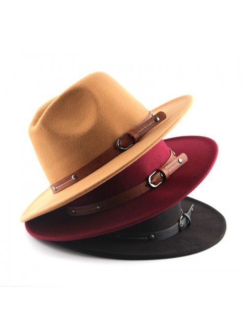 Flat jazz top hat Autumn winter men's and wom...