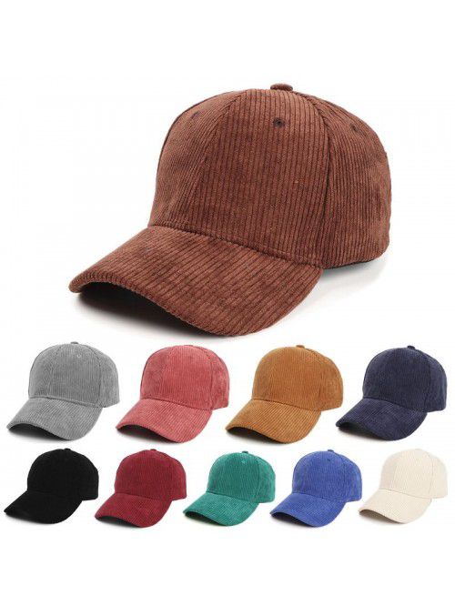 Autumn and winter corduroy baseball cap men and wo...