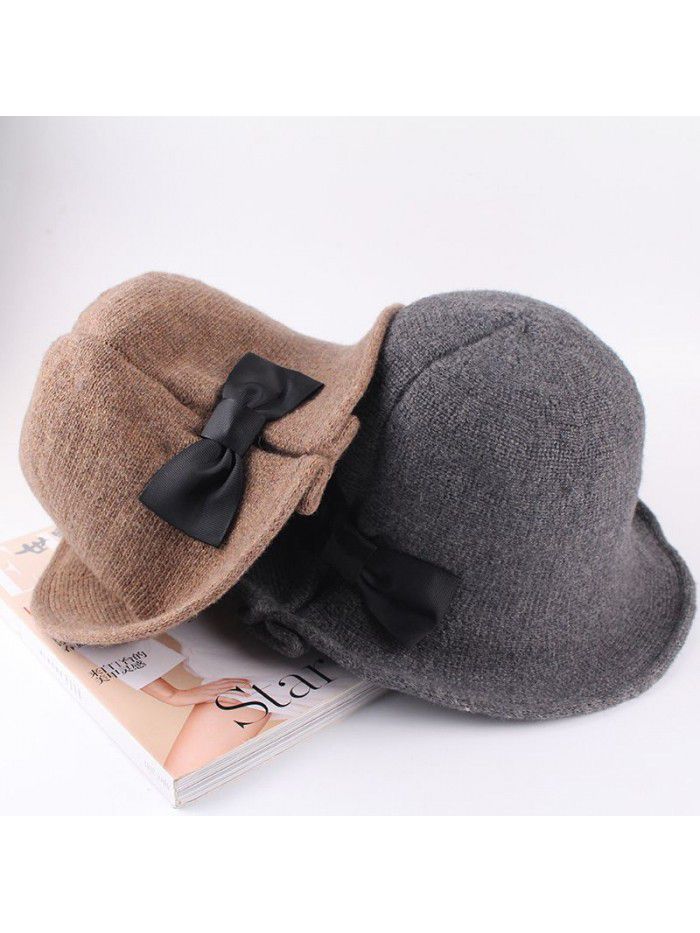 Autumn and winter woolen hats Ladies fashion bowler hats are cute and versatile