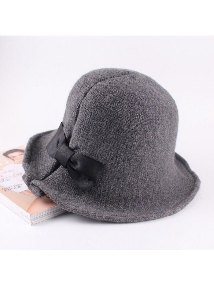 Autumn and winter woolen hats Ladies fashion bowler hats are cute and versatile