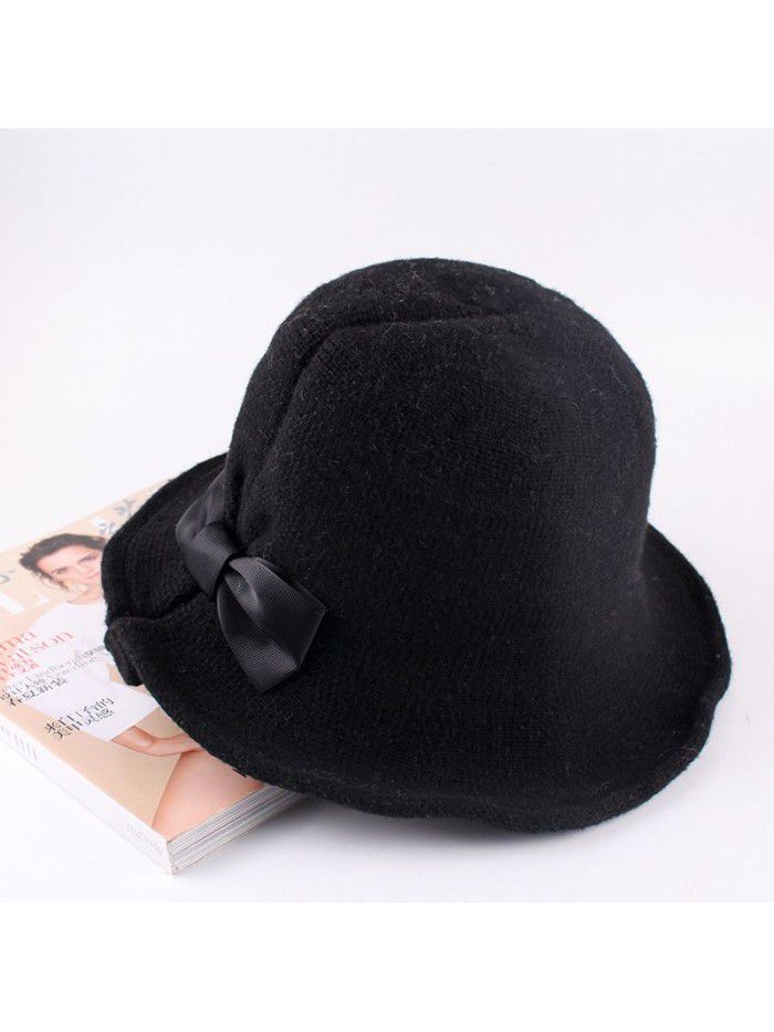 Autumn and winter woolen hats Ladies fashion bowler hats are cute and versatile