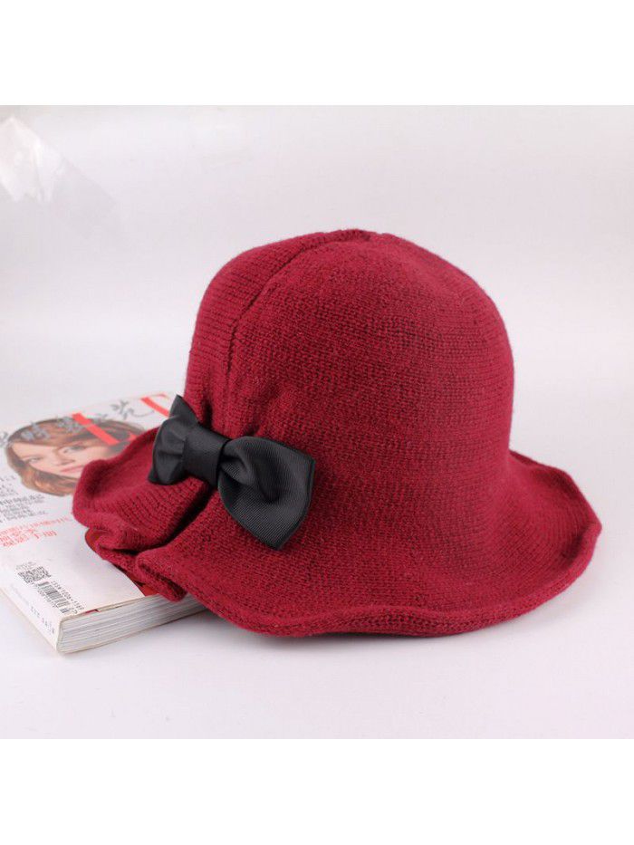 Autumn and winter woolen hats Ladies fashion bowler hats are cute and versatile