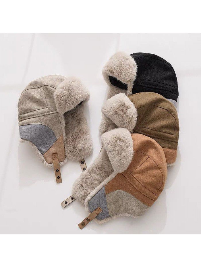 Riding cold autumn and winter with velvet warm artifact winter windproof hat