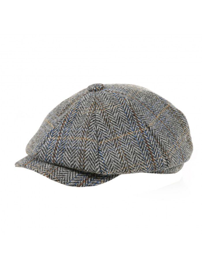 Woolen tweed Beret octagon English vintage painter hat Harris woolen newsboy hat