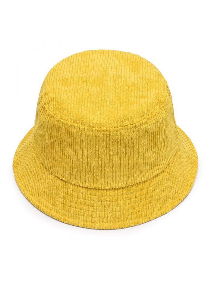Corduroy beret decorated hat