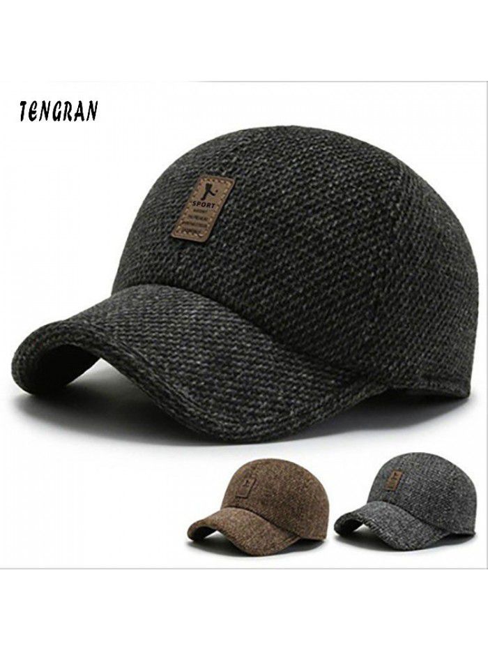 Simple all-in-one baseball cap Autumn and winter fashion woolen hat