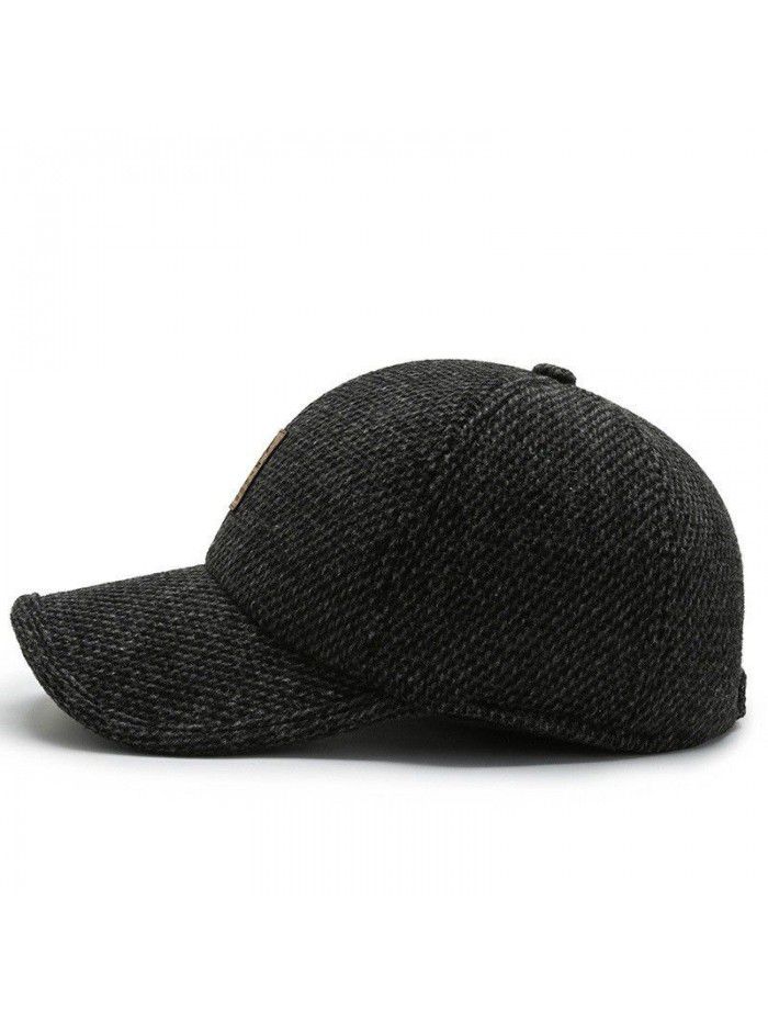 Simple all-in-one baseball cap Autumn and winter fashion woolen hat