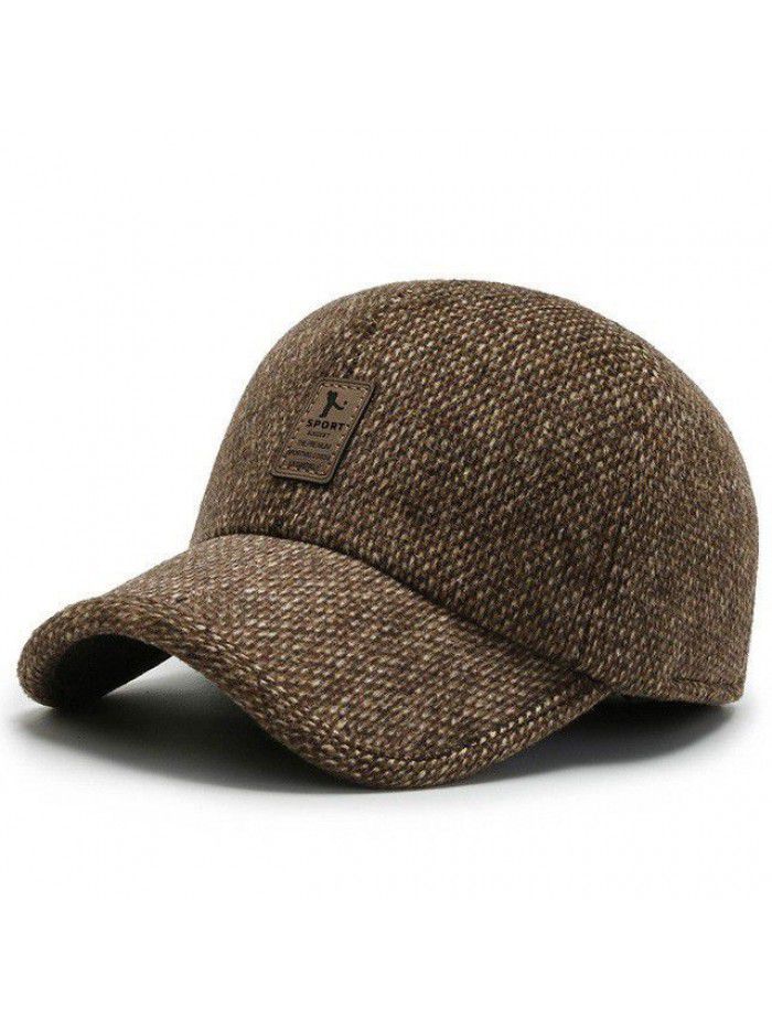 Simple all-in-one baseball cap Autumn and winter fashion woolen hat