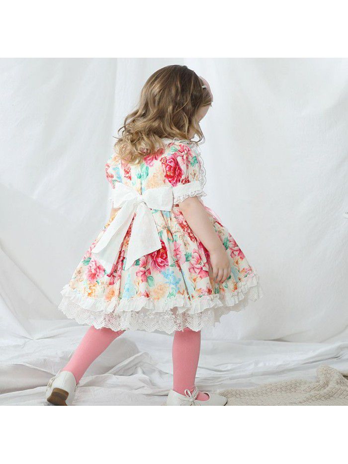 Baby dress Birthday Dress pompous skirt children Spanish princess skirt girl Lolita Dress 