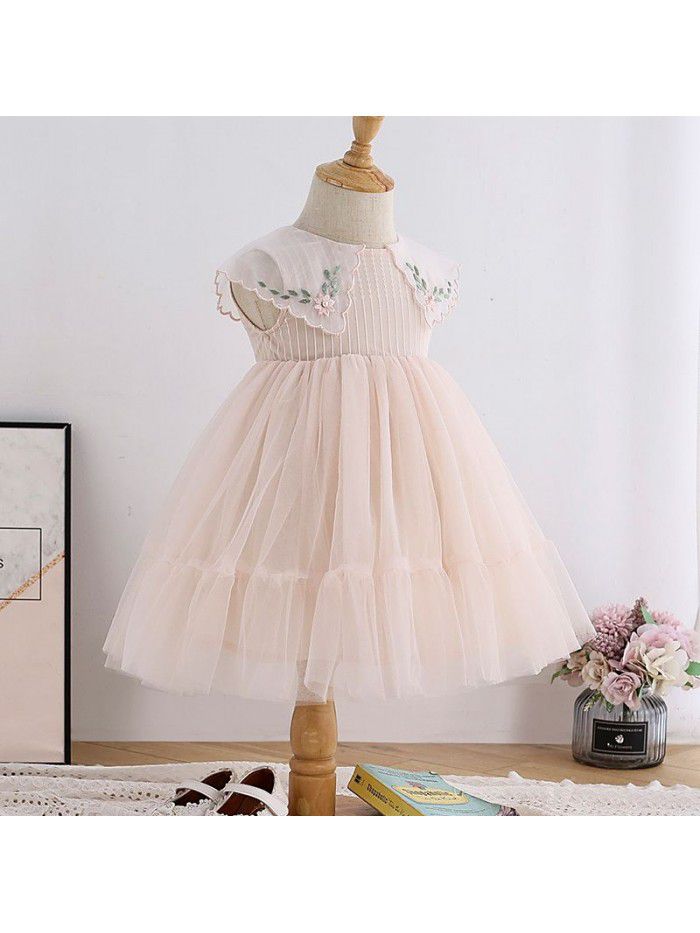 summer new girl's dress summer little girl mesh skirt children's Korean style sleeveless princess skirt 