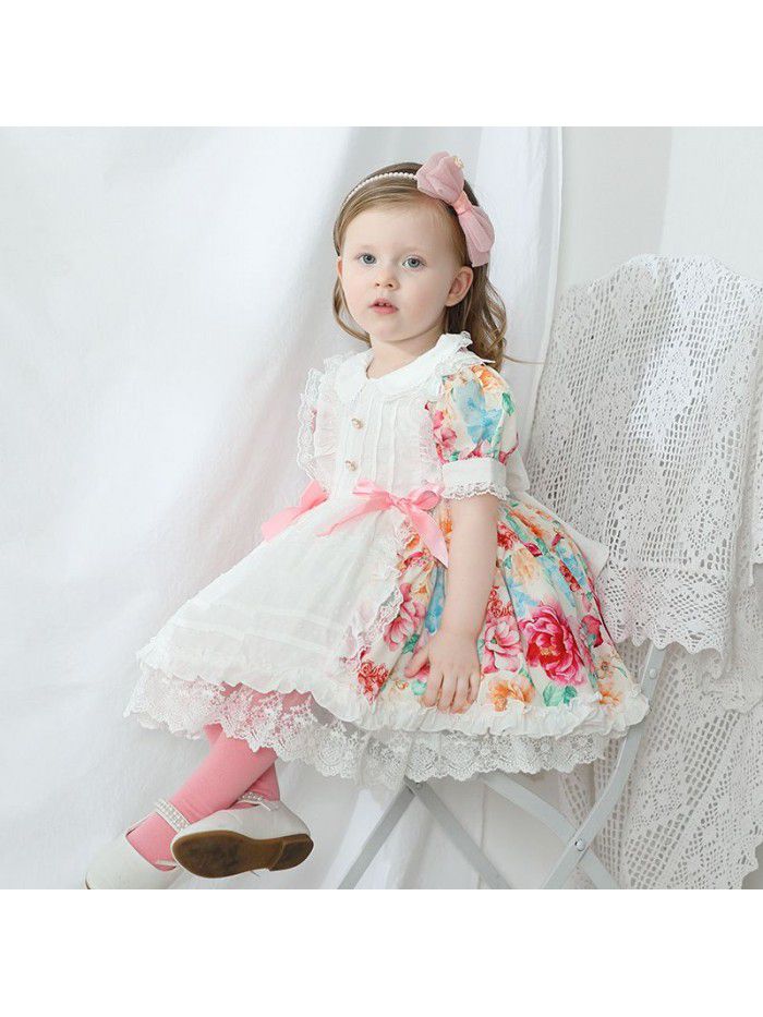 Baby dress Birthday Dress pompous skirt children Spanish princess skirt girl Lolita Dress 