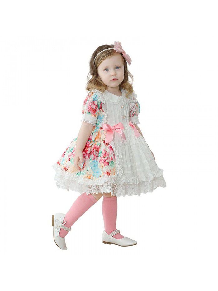 Baby dress Birthday Dress pompous skirt children Spanish princess skirt girl Lolita Dress 