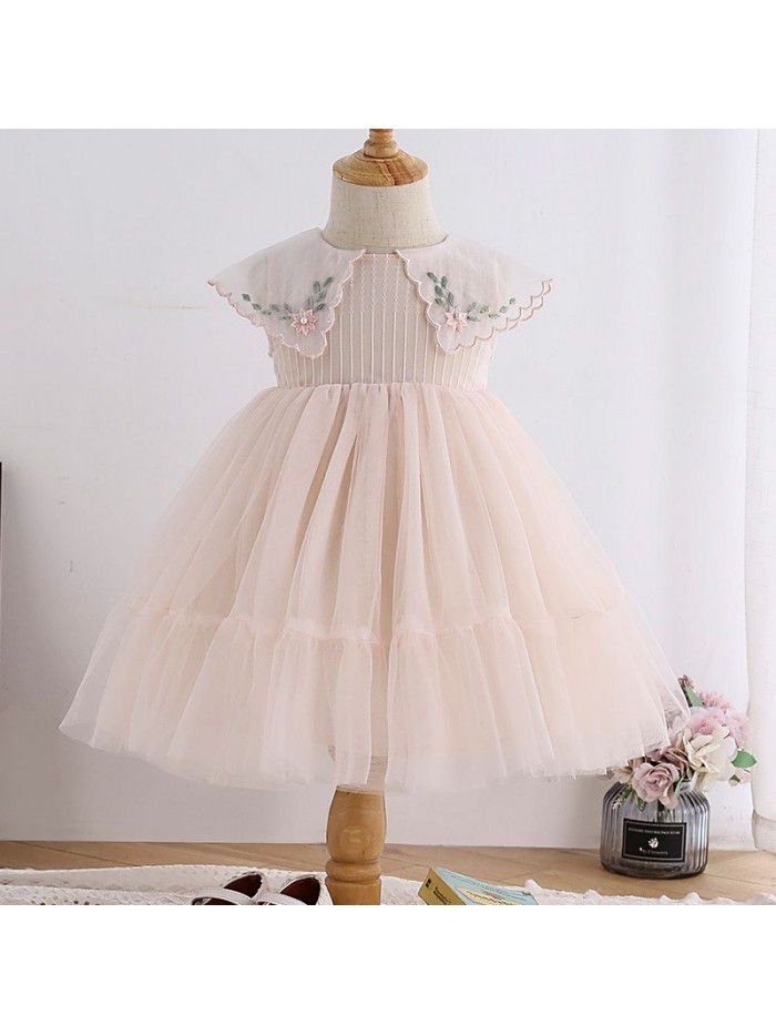 summer new girl's dress summer little girl mesh skirt children's Korean style sleeveless princess skirt 
