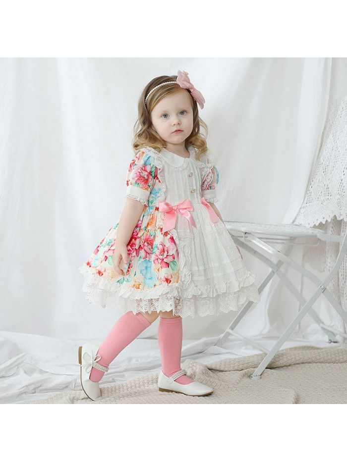 Baby dress Birthday Dress pompous skirt children Spanish princess skirt girl Lolita Dress 