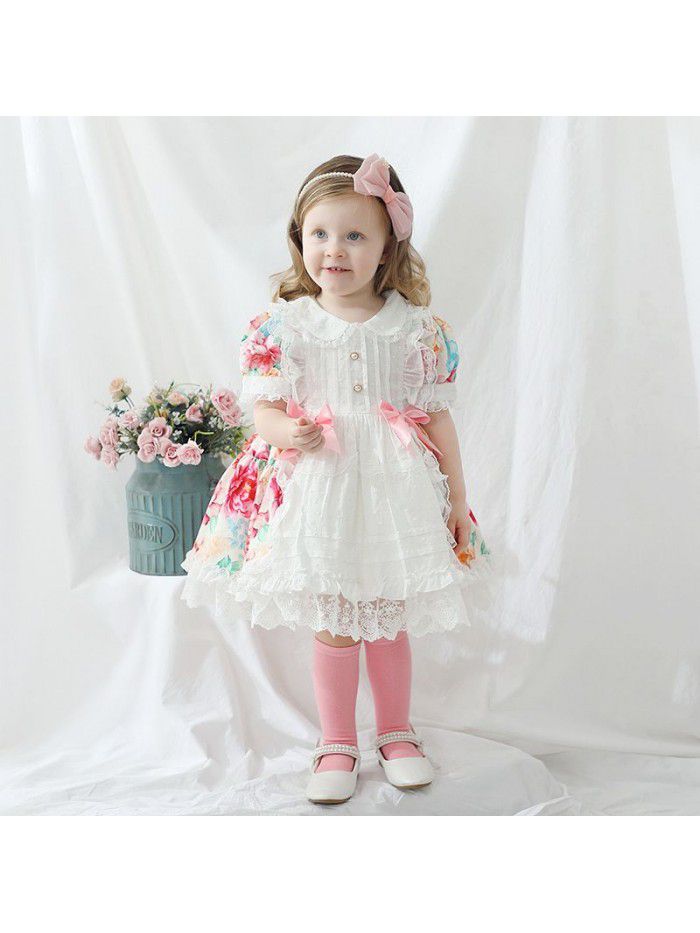 Baby dress Birthday Dress pompous skirt children Spanish princess skirt girl Lolita Dress 