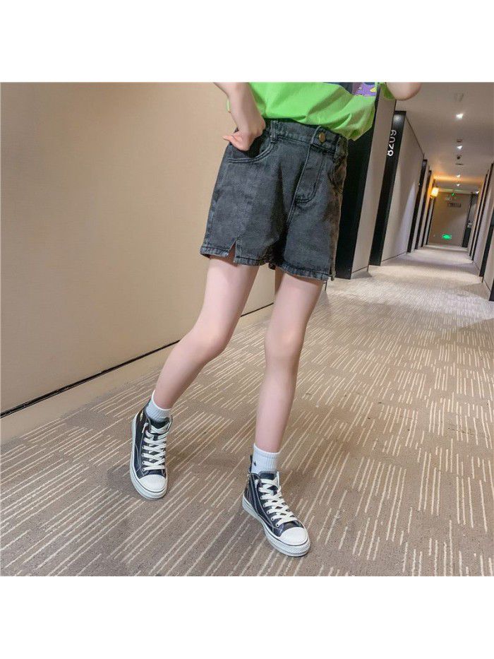 Women's wear cattle miscellaneous short pants  New Summer Black wear 6 thin 7 baby 8 middle and big 10 Fashion 9 years old 