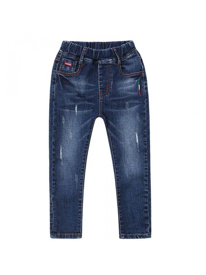 Manufacturer wholesale  spring and autumn new boys' jeans pants children's casual pants boys' thin pants fashion 