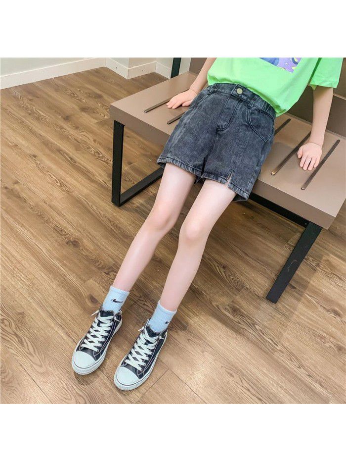 Women's wear cattle miscellaneous short pants  New Summer Black wear 6 thin 7 baby 8 middle and big 10 Fashion 9 years old 