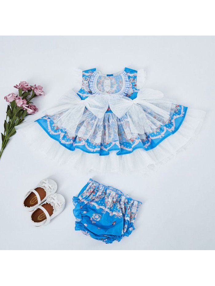 [factory]  summer new Spanish children's Princess Dress court style girl's Lolita Dress Girl's dress 