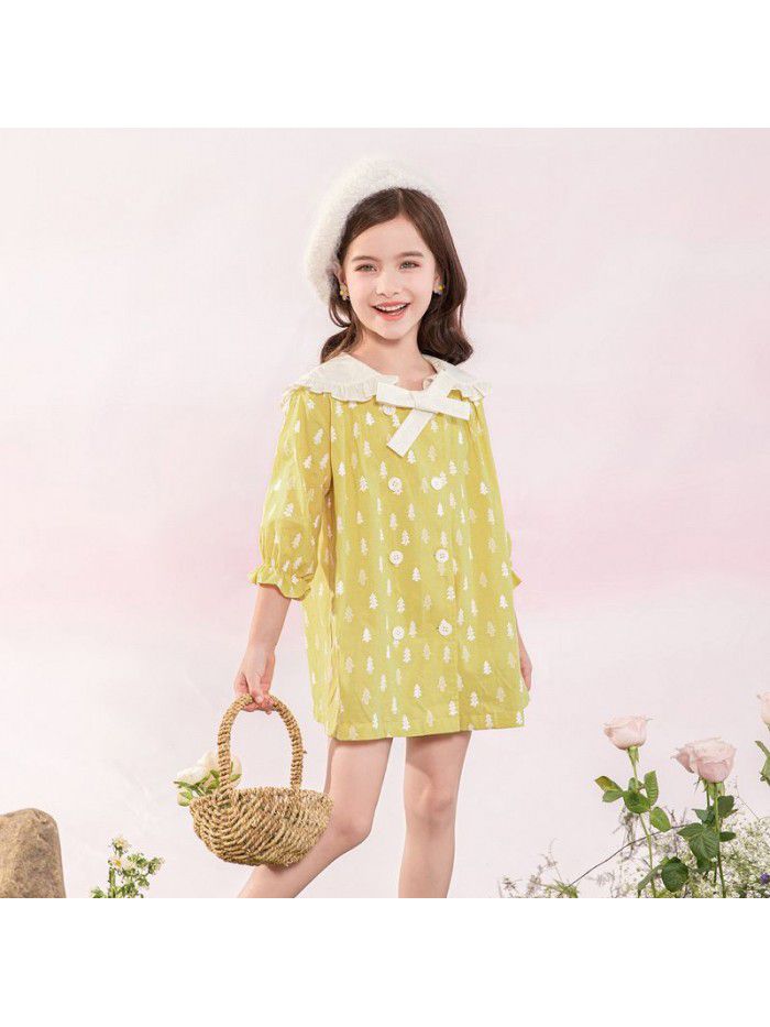 Cicie girls' dress Korean children's clothing one hair generation baby spring dress  new children's Cotton Skirt children 