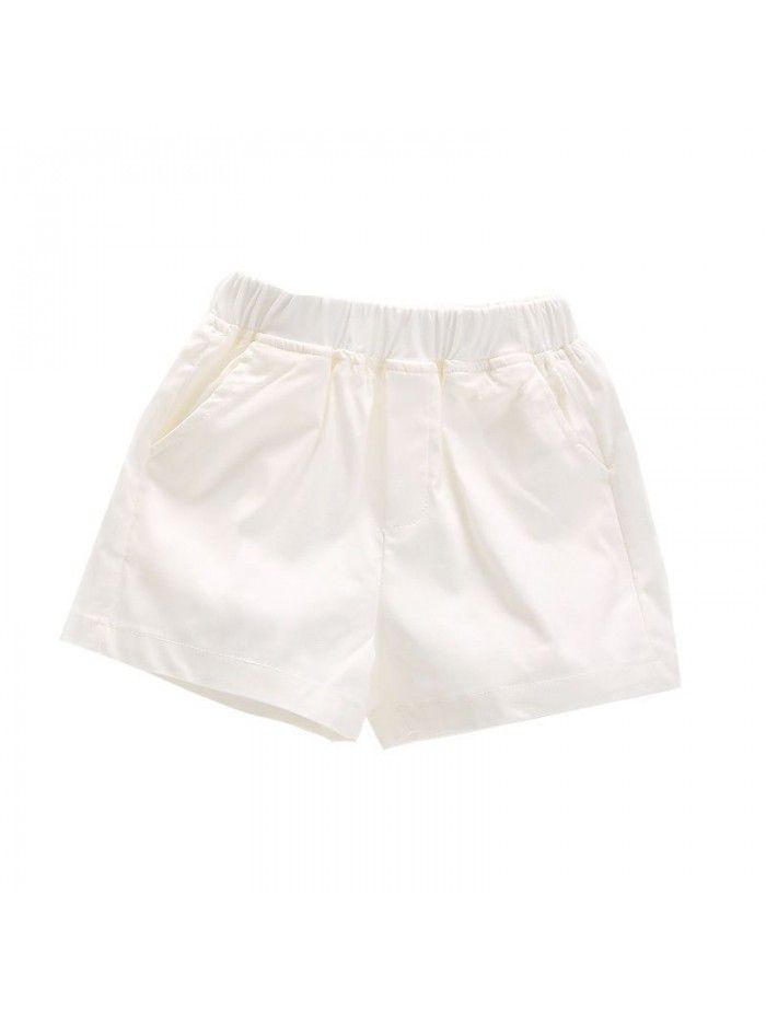  summer new children's wear girls' shorts Korean casual elastic hot pants solid color fashion pants 