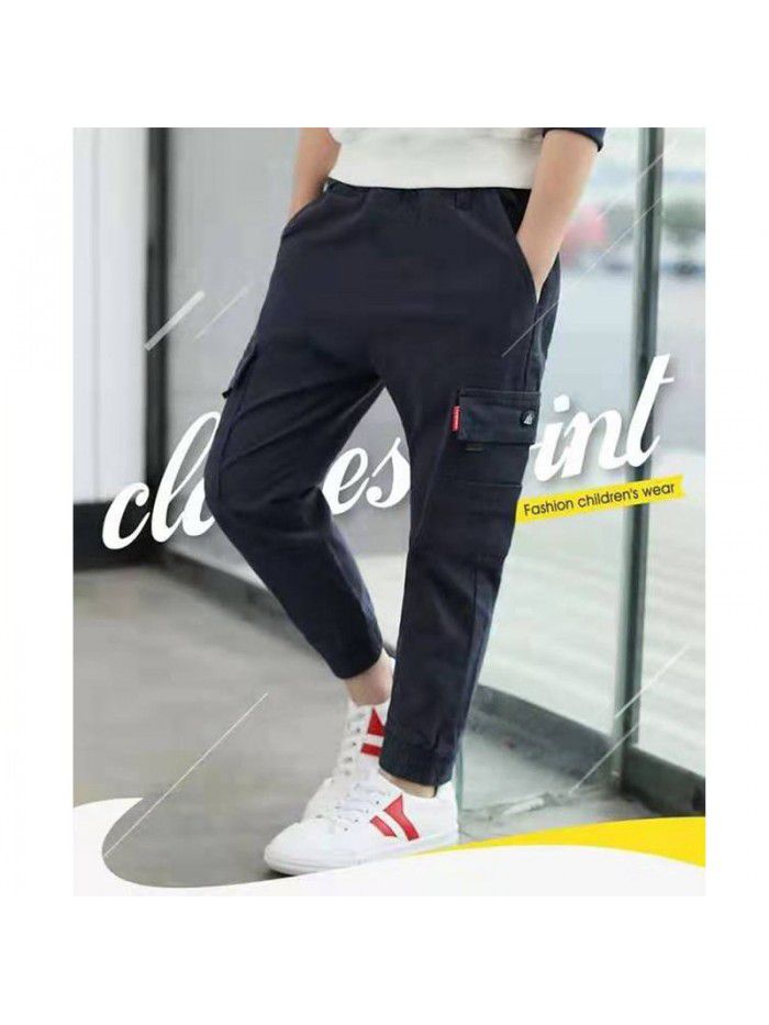 Men's pants  new spring and autumn casual pants wholesale of children's legged pants manufacturers 