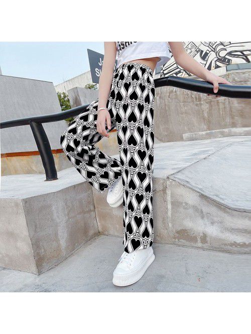 Girls' wide leg pants summer thin  new summer...