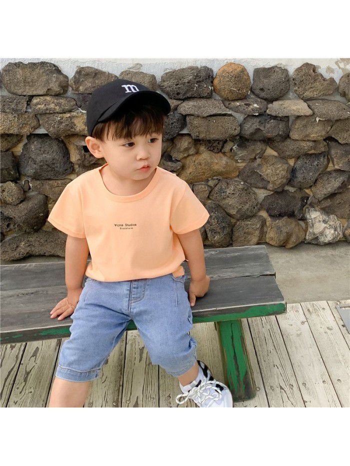 Children's T-shirt summer thin  new boys' clothes short sleeve baby's top versatile factory direct sales children's wear 