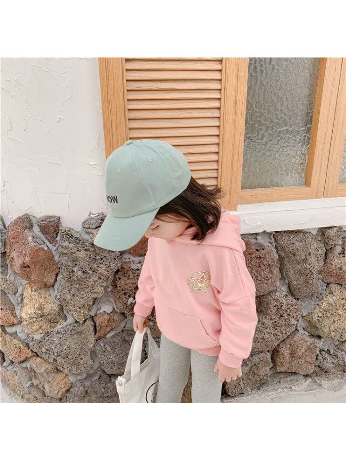 Girls' sweater wholesale new autumn children's Hooded Baby top cartoon printed long sleeve Hoodie 