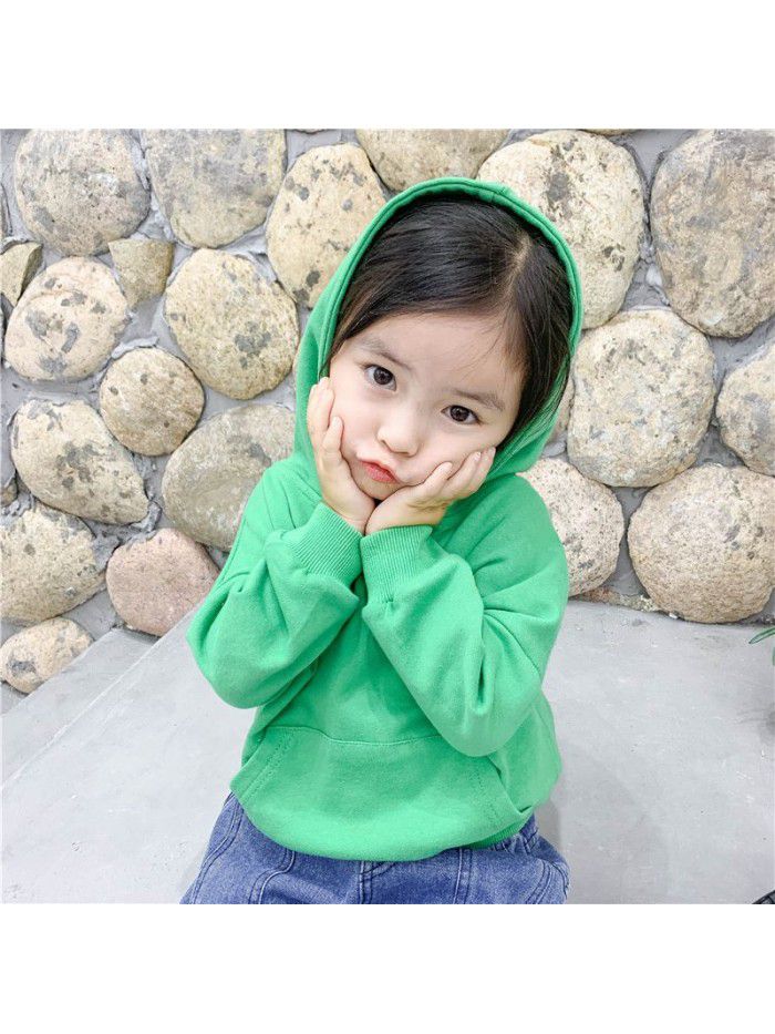 Girls' sweater wholesale new autumn children's Hooded Baby top cartoon printed long sleeve Hoodie 