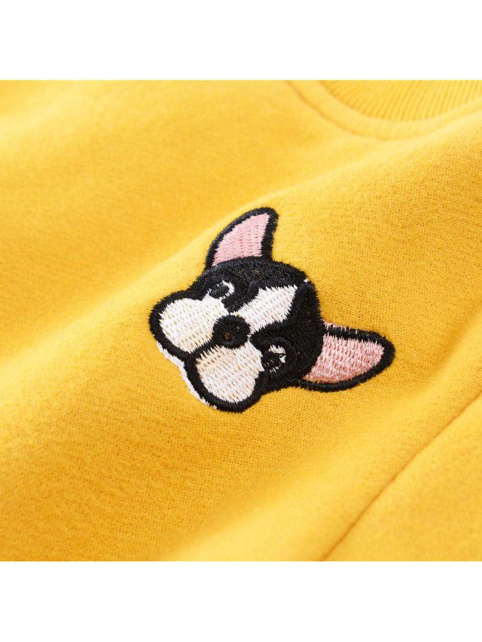 Factory direct sale baby's sweater, winter children's cartoon top, fashionable new children's clothing, baby's clothing, plush thickening 