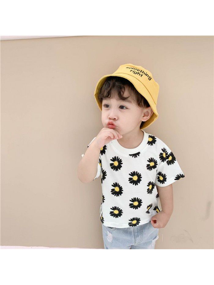 Children's clothing  summer new boys' Little Daisy T-shirt stall supply girls' short sleeve top children's clothing trend 