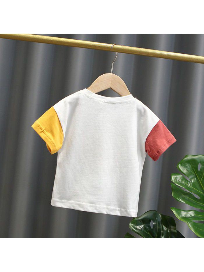 1712 children's clothing boys' short sleeve T-shirt infant children's summer clothing 