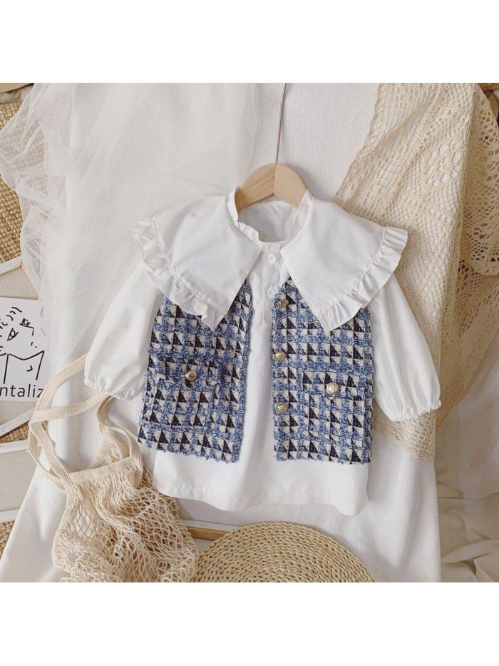 New nubao Lantern Sleeve baby shirt in early spring  