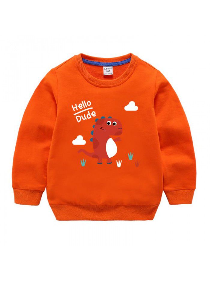 Children's bodyguard boys'  spring and autumn new dinosaur clothes baby's top long sleeve children's clothing manufacturer 