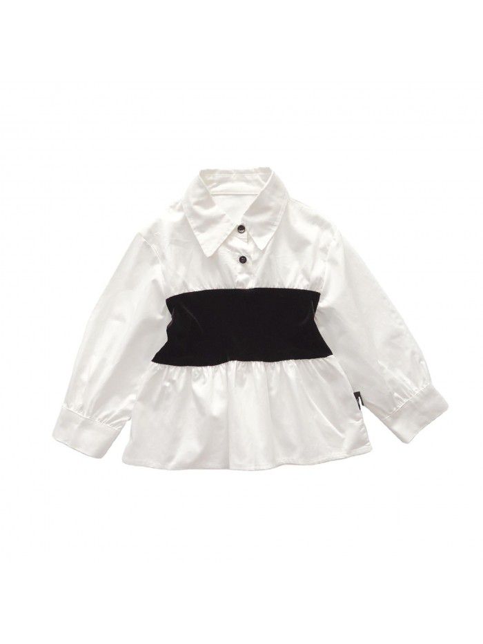 Girls' shirt  spring new children's Korean Long Sleeve Shirt Girls' Fashion Top wholesale 