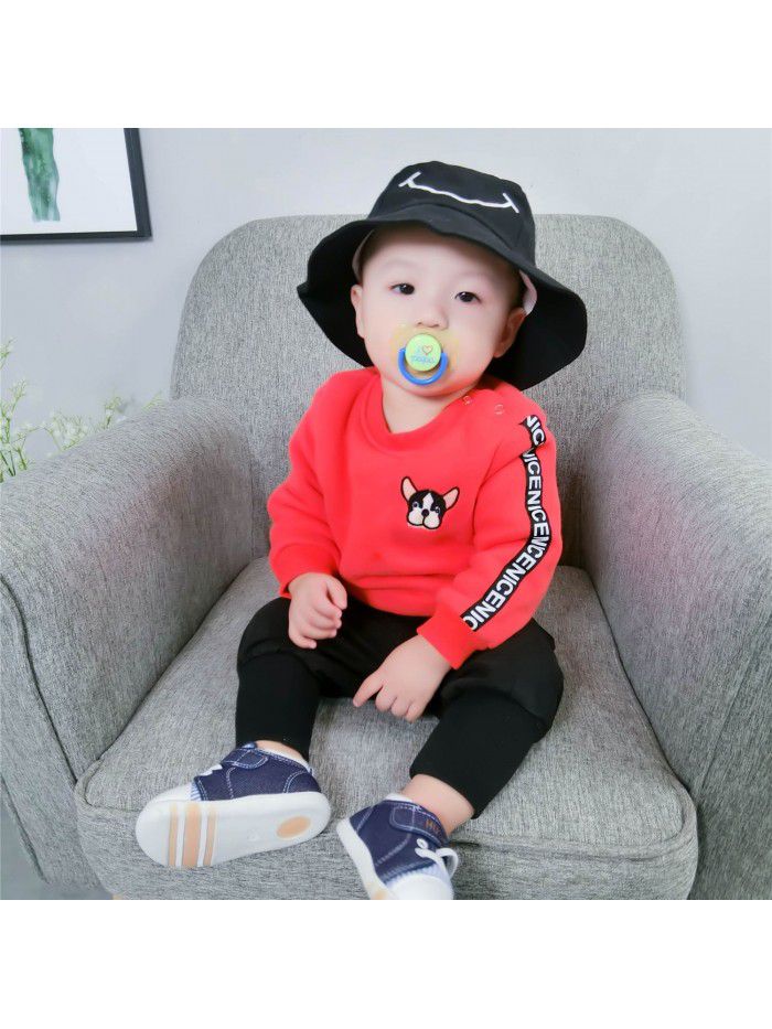 Factory direct sale baby's sweater, winter children's cartoon top, fashionable new children's clothing, baby's clothing, plush thickening 