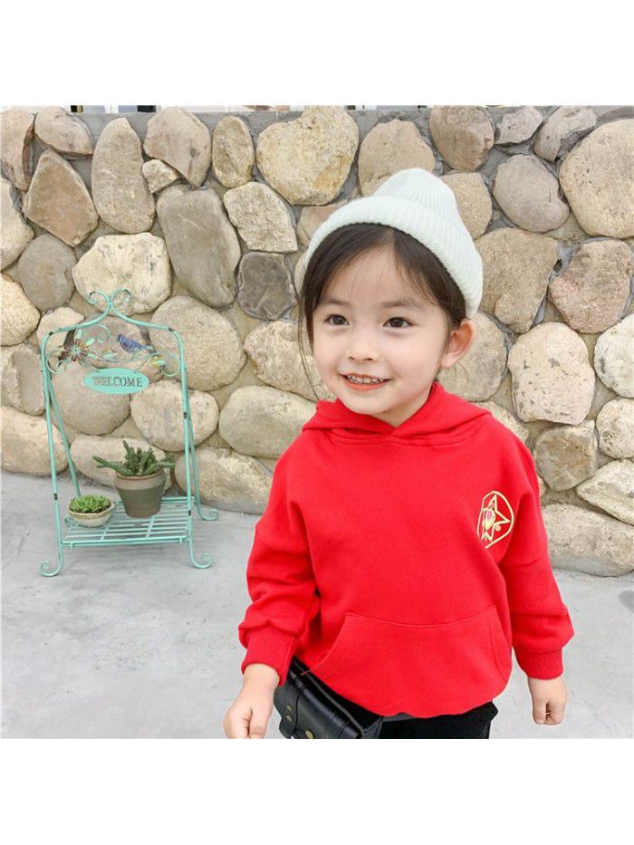 Girls' sweater wholesale new autumn children's Hooded Baby top cartoon printed long sleeve Hoodie 