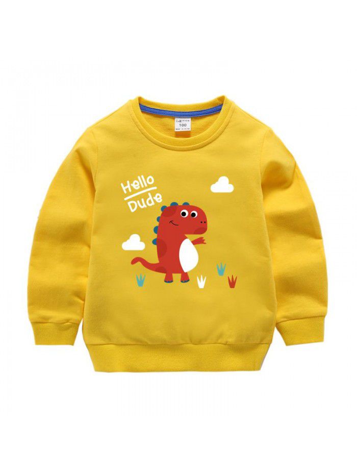 Children's bodyguard boys'  spring and autumn new dinosaur clothes baby's top long sleeve children's clothing manufacturer 