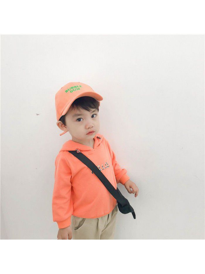 Baby's sweater Korean spring and autumn new boys' top children's clothes children's hooded cover 