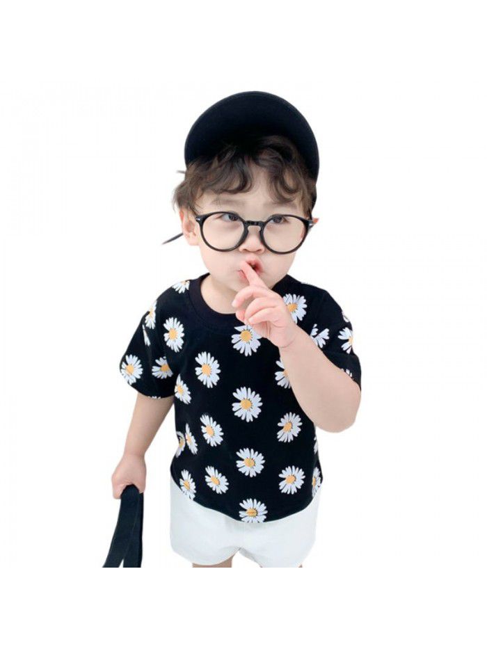 Children's clothing  summer new boys' Little Daisy T-shirt stall supply girls' short sleeve top children's clothing trend 