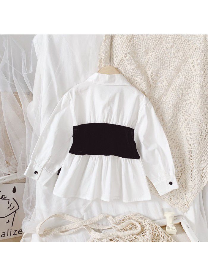 Girls' shirt  spring new children's Korean Long Sleeve Shirt Girls' Fashion Top wholesale 