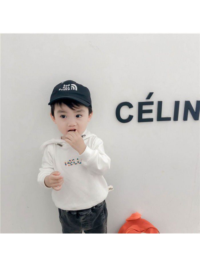 Baby's sweater Korean spring and autumn new boys' top children's clothes children's hooded cover 