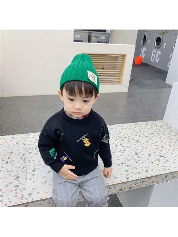 Boys' sweater winter clothes baby's T-Shirt Baby's long sleeve warm top cartoon children's pullover ib905 