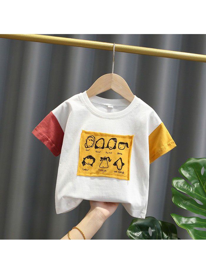 1712 children's clothing boys' short sleeve T-shirt infant children's summer clothing 