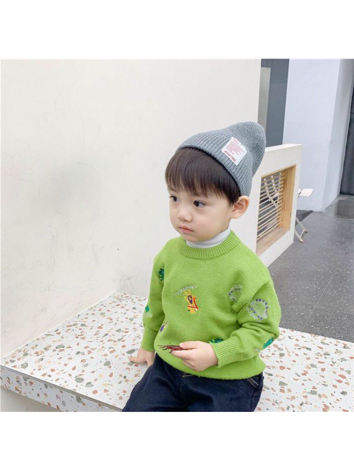 Boys' sweater winter clothes baby's T-Shirt Baby's long sleeve warm top cartoon children's pullover ib905 