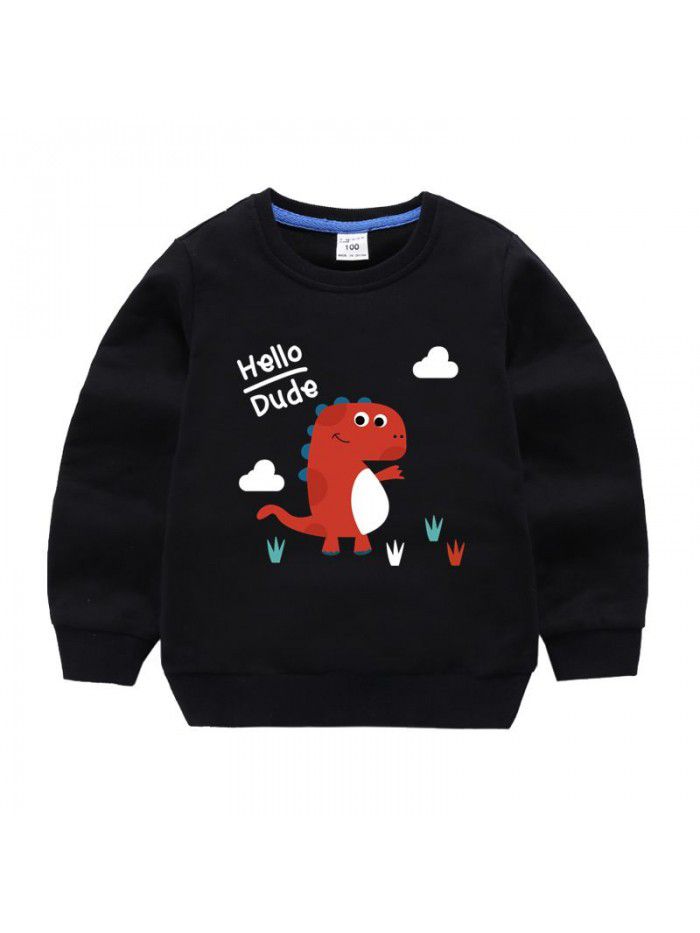 Children's bodyguard boys'  spring and autumn new dinosaur clothes baby's top long sleeve children's clothing manufacturer 