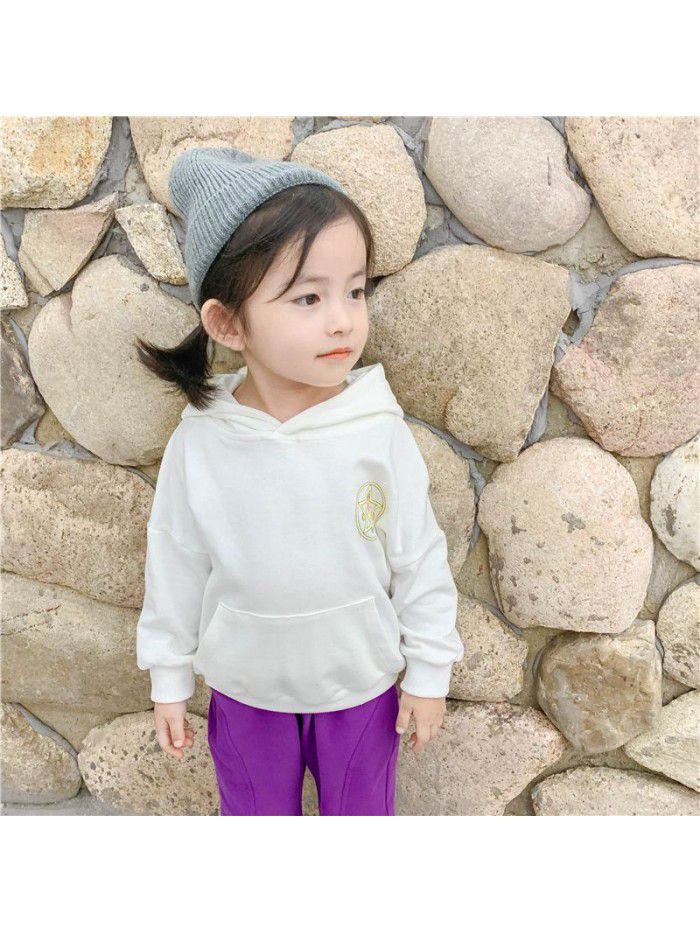 Girls' sweater wholesale new autumn children's Hooded Baby top cartoon printed long sleeve Hoodie 